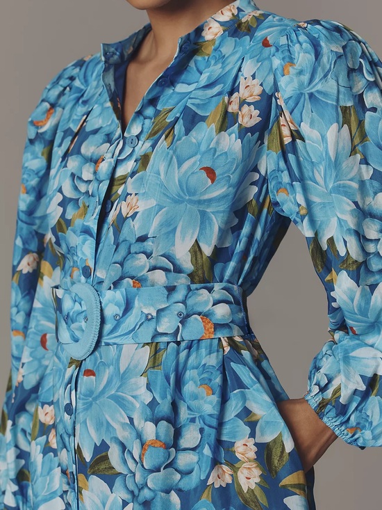 FARM Rio Dresses & Skirts - NWT FARM RIO x ANTHROPOLOGIE Long-Sleeve Mini Swing Dress
